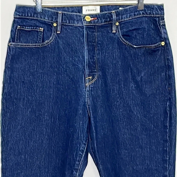 Frame Le Original High Rise Straight Leg Button Fly Jeans Vintage Rinse - Sz 32 - Picture 3 of 9